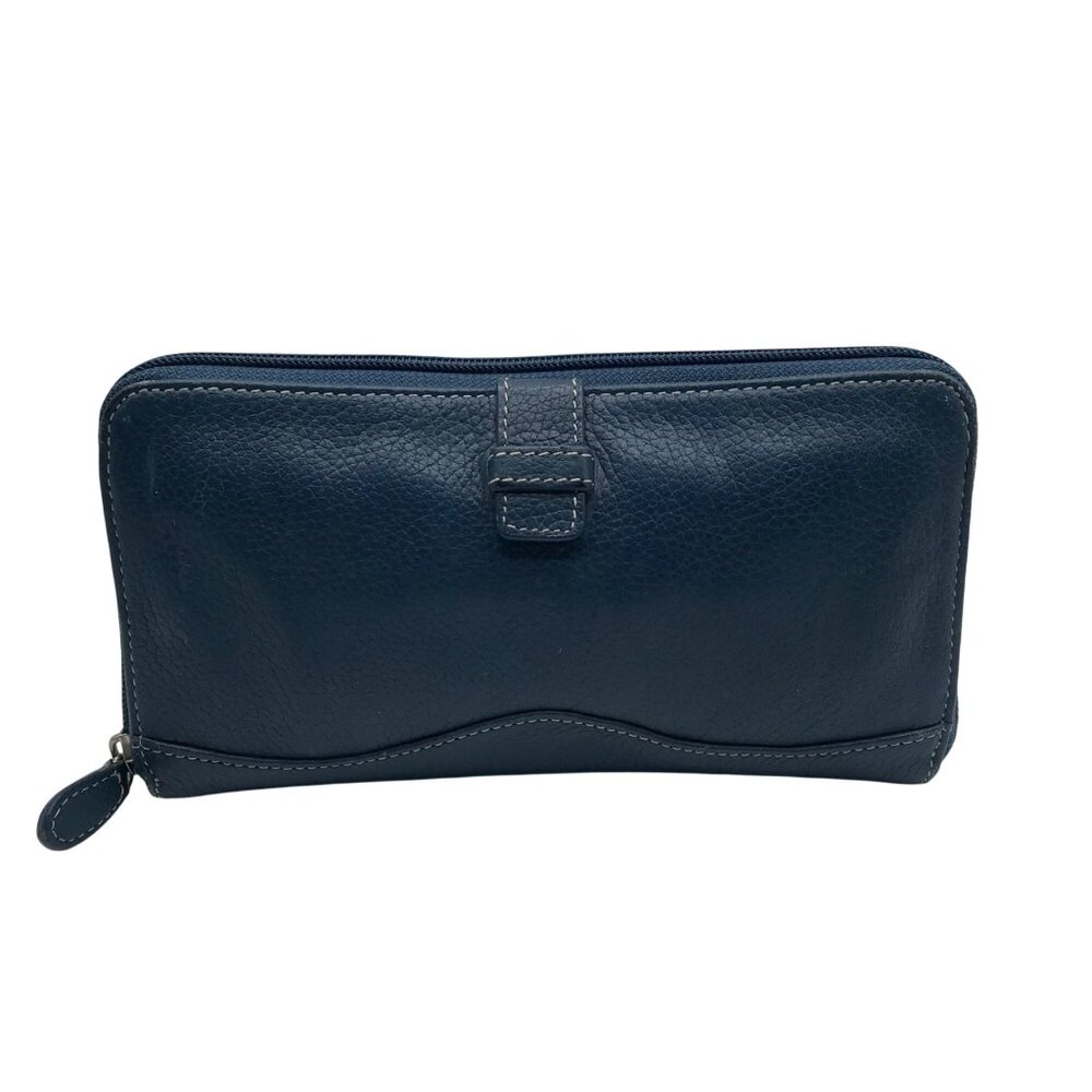 Tignanello Blue Long Zip Wallet